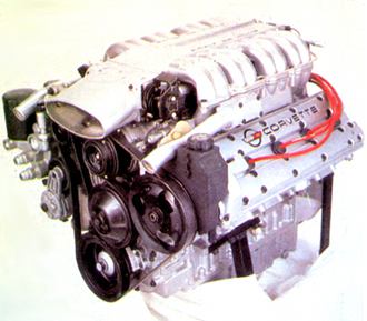 Двигатель LT5 с алюминиевым блоком цилиндров и 32 клапанами спроектирован «Лотосом»