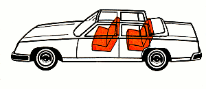 Схема автомобиля с кузовом типа «кабриолет»