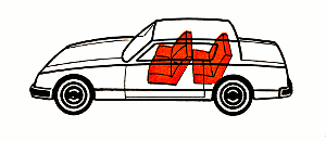 Схема автомобиля с кузовом типа «купе»