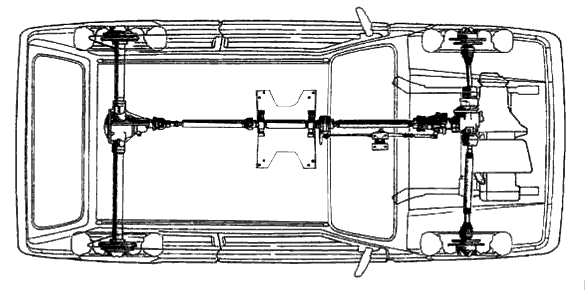 На модификации «4X4» применен отключаемый привод на задние колеса. Их зависимая подвеска выполнена 