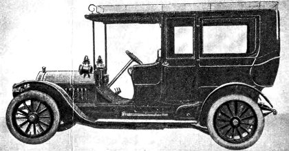 Лимузин модели 1907 года: четыре цилиндра (110x120 мм, 4559 см3, 32 л. с.), четыре передачи, цепная главная передача, база 3300 мм.