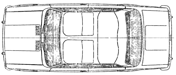 Схема автомобиля ВАЗ-2101 (вид сверху).