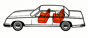 Схема автомобиля с кузовом типа «купе-хардтоп»