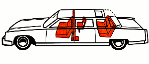 Схема автомобиля с кузовом типа «ландо»