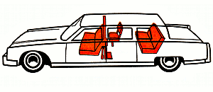 Схема автомобиля с кузовом типа «лимузин»