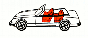 Схема автомобиля с кузовом типа «родстер»