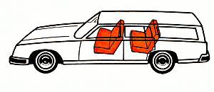 Схема автомобиля с кузовом типа «универсал»