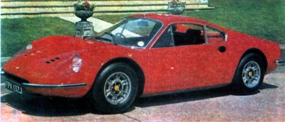Один из шедевров "Феррари". Модель "Дино-206/246GT" появилась в 1967 году и, хотя выпускалась всего