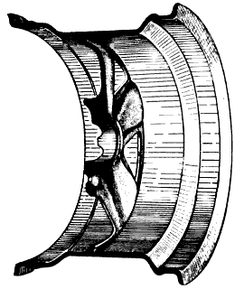 Сечение типичного литого колеса.