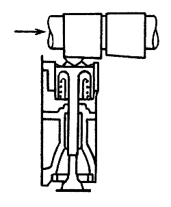 Рис. 5. Схема механизма ФИАТ с переменным вдоль оси профилем кулачка.