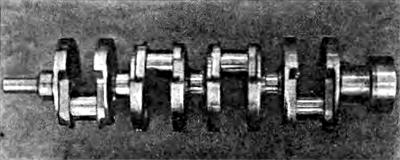 Коленчатый вал ГД1, выполненный по схеме «Хирг». Его детали, снабженные треугольными торцевыми шлиц